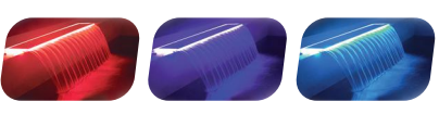 Cascadas con luz LED